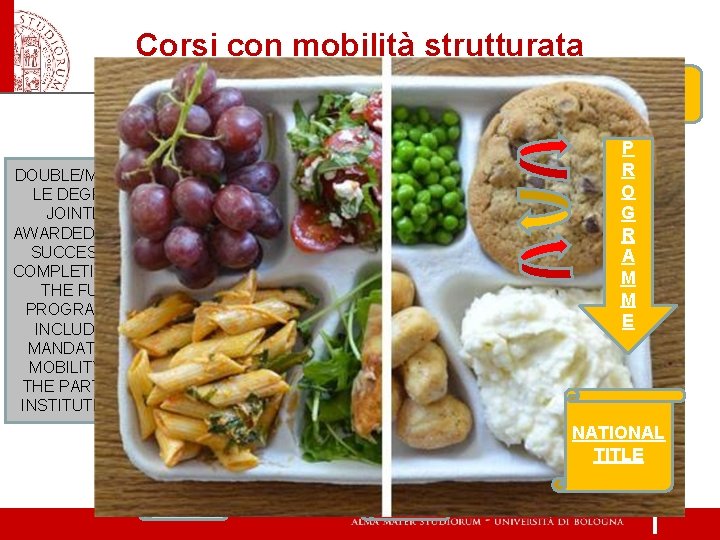 Corsi con mobilità strutturata DOUBLE/MULTIP LE DEGREE JOINTLY AWARDED UPON SUCCESFUL COMPLETION OF THE