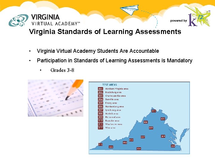 Virginia Standards of Learning Assessments • Virginia Virtual Academy Students Are Accountable • Participation Virginia Standards of Learning Assessments • Virginia Virtual Academy Students Are Accountable • Participation