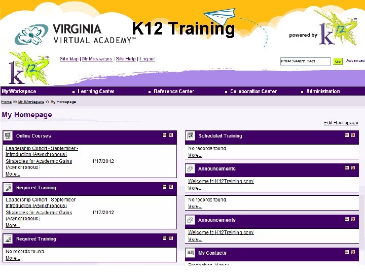 K 12 Training K 12 Training