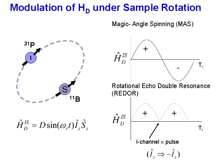 Modulation of HD under Sample Rotation Magic- Angle Spinning (MAS) 31 P + I
