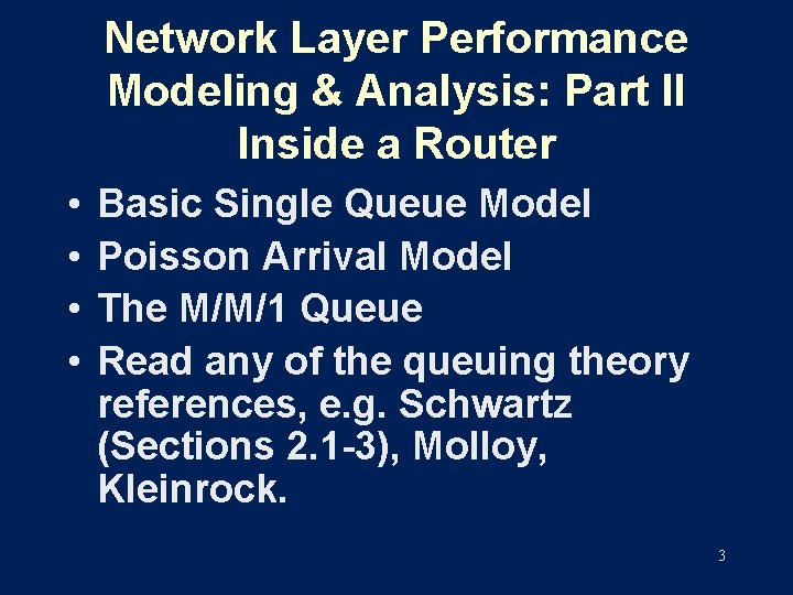 Inside a Router ECS 152 A Acknowledgement slides
