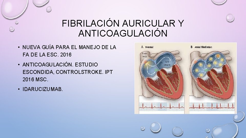 FIBRILACIÓN AURICULAR Y ANTICOAGULACIÓN • NUEVA GUÍA PARA EL MANEJO DE LA FA DE