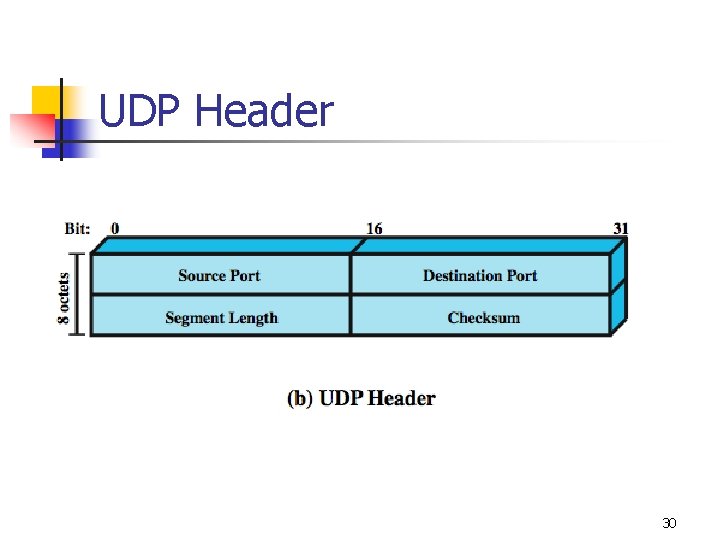 UDP Header 30 