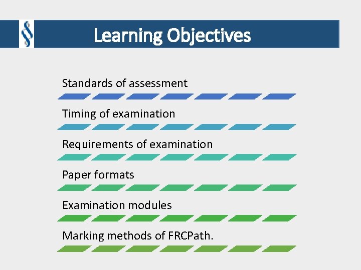 Learning Objectives Standards of assessment Timing of examination Requirements of examination Paper formats Examination Learning Objectives Standards of assessment Timing of examination Requirements of examination Paper formats Examination