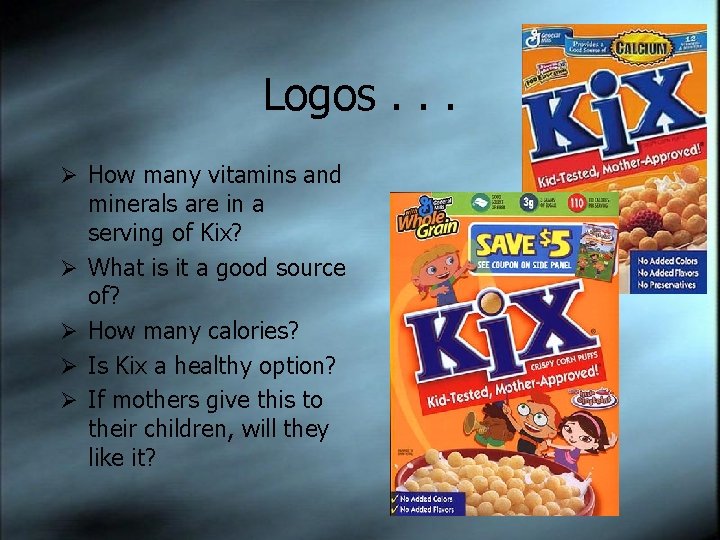 Logos. . . Ø How many vitamins and Ø Ø minerals are in a