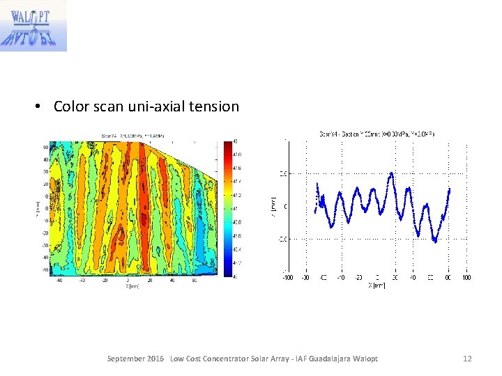 • Color scan uni-axial tension September 2016 Low Cost Concentrator Solar Array - • Color scan uni-axial tension September 2016 Low Cost Concentrator Solar Array -