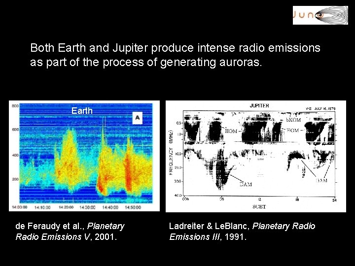 Both Earth and Jupiter produce intense radio emissions as part of the process of