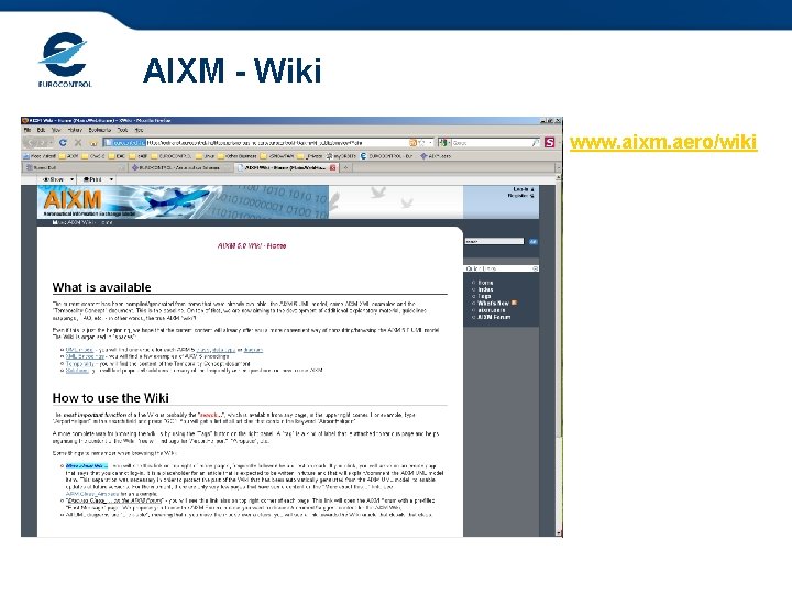AIXM - Wiki www. aixm. aero/wiki 