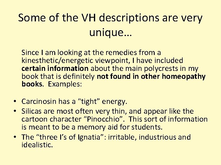 Some of the VH descriptions are very unique… Since I am looking at the