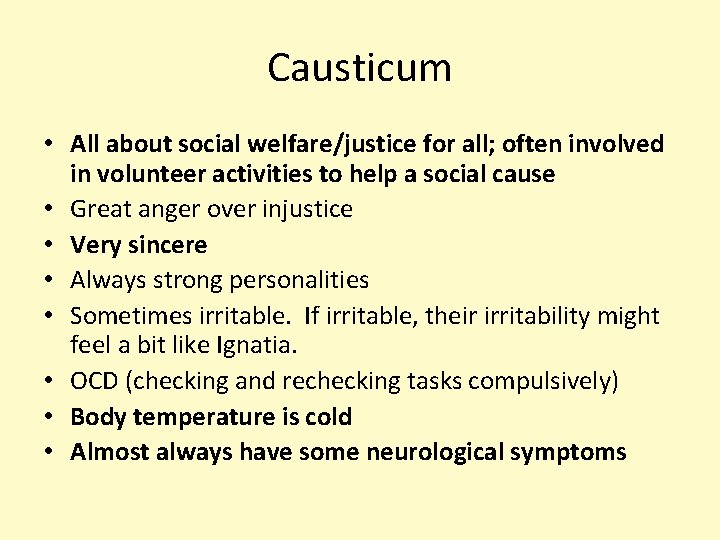 Causticum • All about social welfare/justice for all; often involved in volunteer activities to