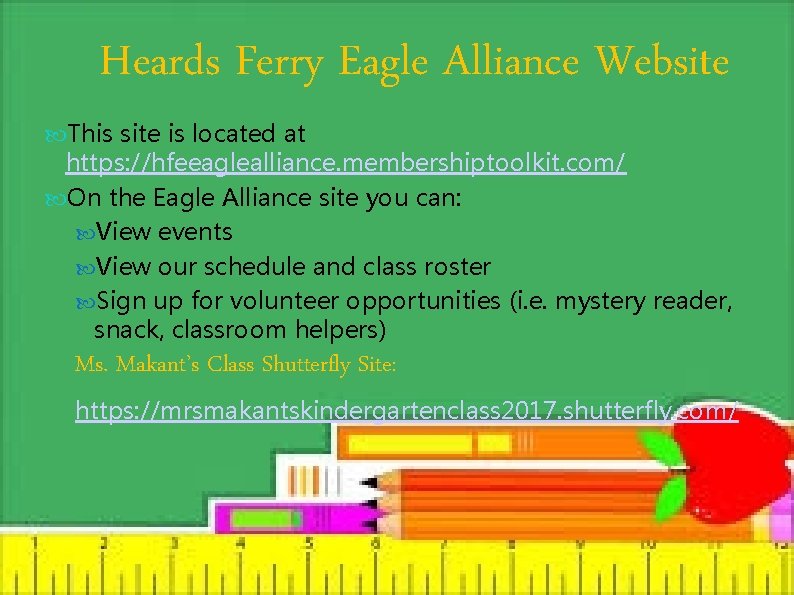 Heards Ferry Eagle Alliance Website This site is located at https: //hfeeaglealliance. membershiptoolkit. com/