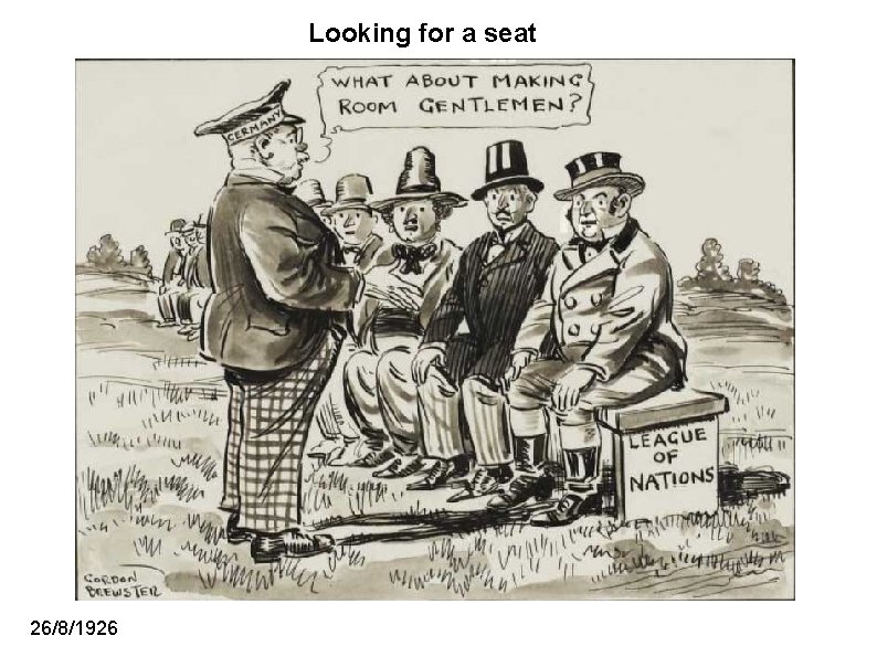 Looking for a seat 26/8/1926 