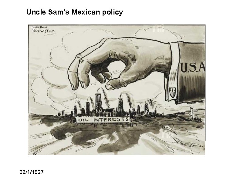 Uncle Sam's Mexican policy 29/1/1927 