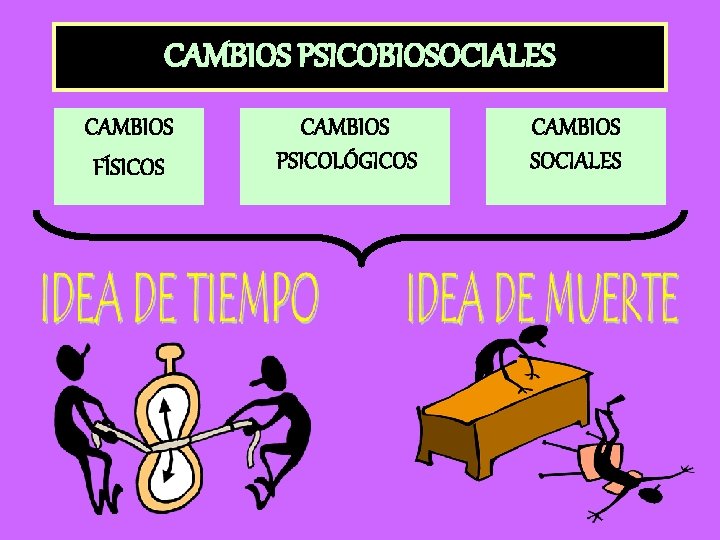 CAMBIOS PSICOBIOSOCIALES CAMBIOS FÍSICOS CAMBIOS PSICOLÓGICOS CAMBIOS SOCIALES 