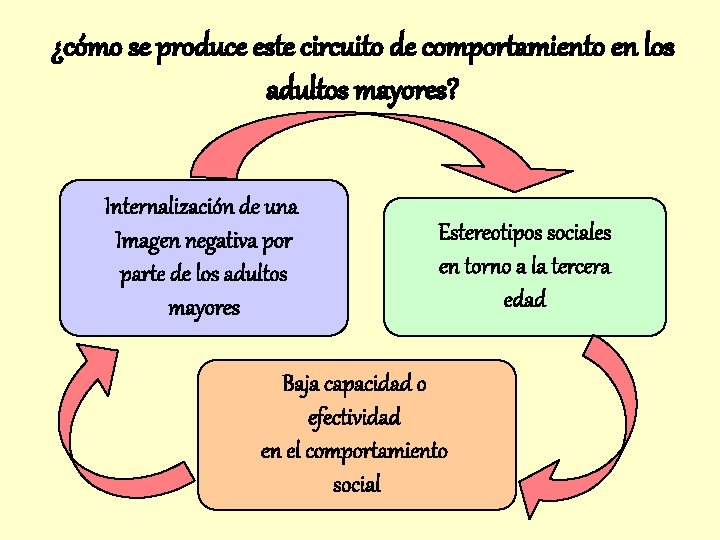 ¿cómo se produce este circuito de comportamiento en los adultos mayores? Internalización de una