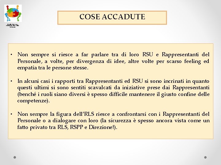 COSE ACCADUTE Creative Commons Attribution-Share Alike 2. 0 Generic • Non sempre si riesce