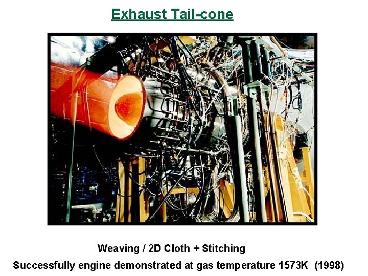 Exhaust Tail-cone Weaving / 2 D Cloth + Stitching Successfully engine demonstrated at gas