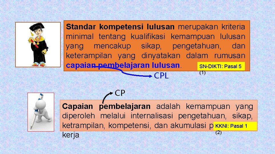 Standar kompetensi lulusan merupakan kriteria minimal tentang kualifikasi kemampuan lulusan yang mencakup sikap, pengetahuan,