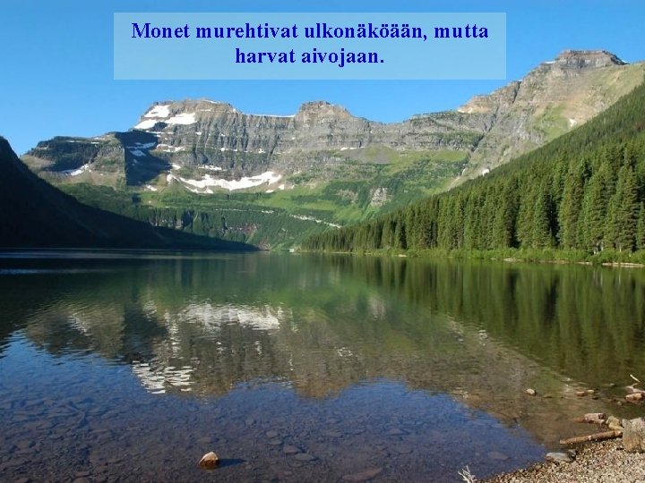 Monet murehtivat ulkonäköään, mutta harvat aivojaan. 