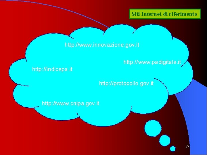 Siti Internet di riferimento http: //www. innovazione. gov. it http: //www. padigitale. it http: