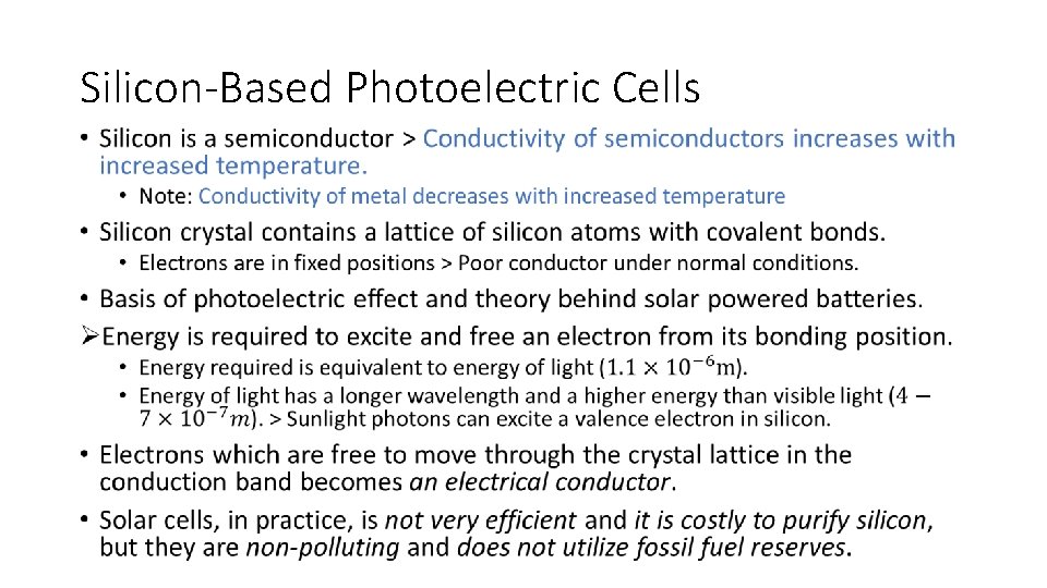 Silicon-Based Photoelectric Cells • 