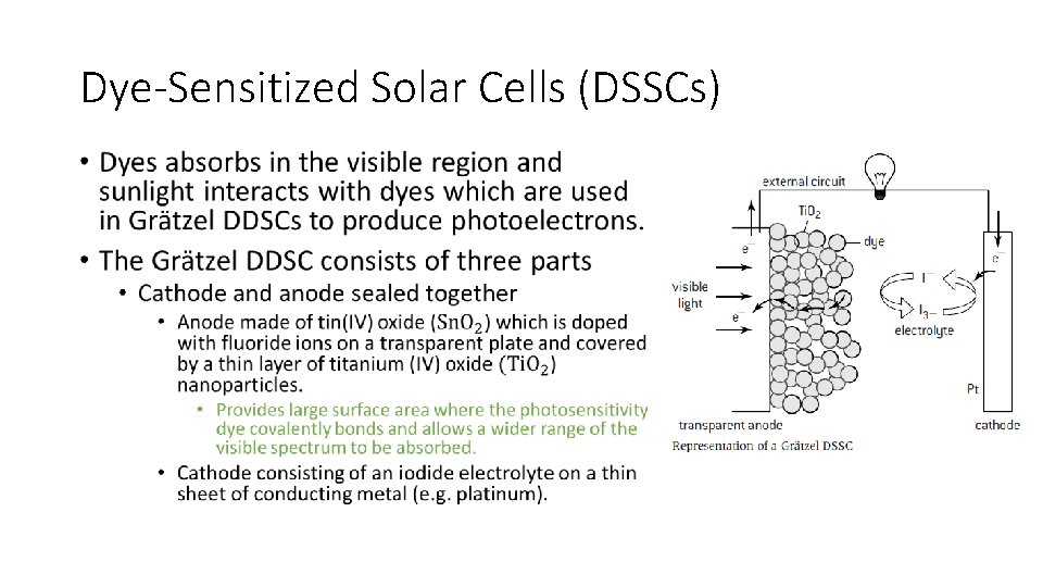 Dye-Sensitized Solar Cells (DSSCs) • 