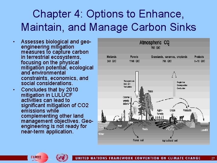 Chapter 4: Options to Enhance, Maintain, and Manage Carbon Sinks • • Assesses biological