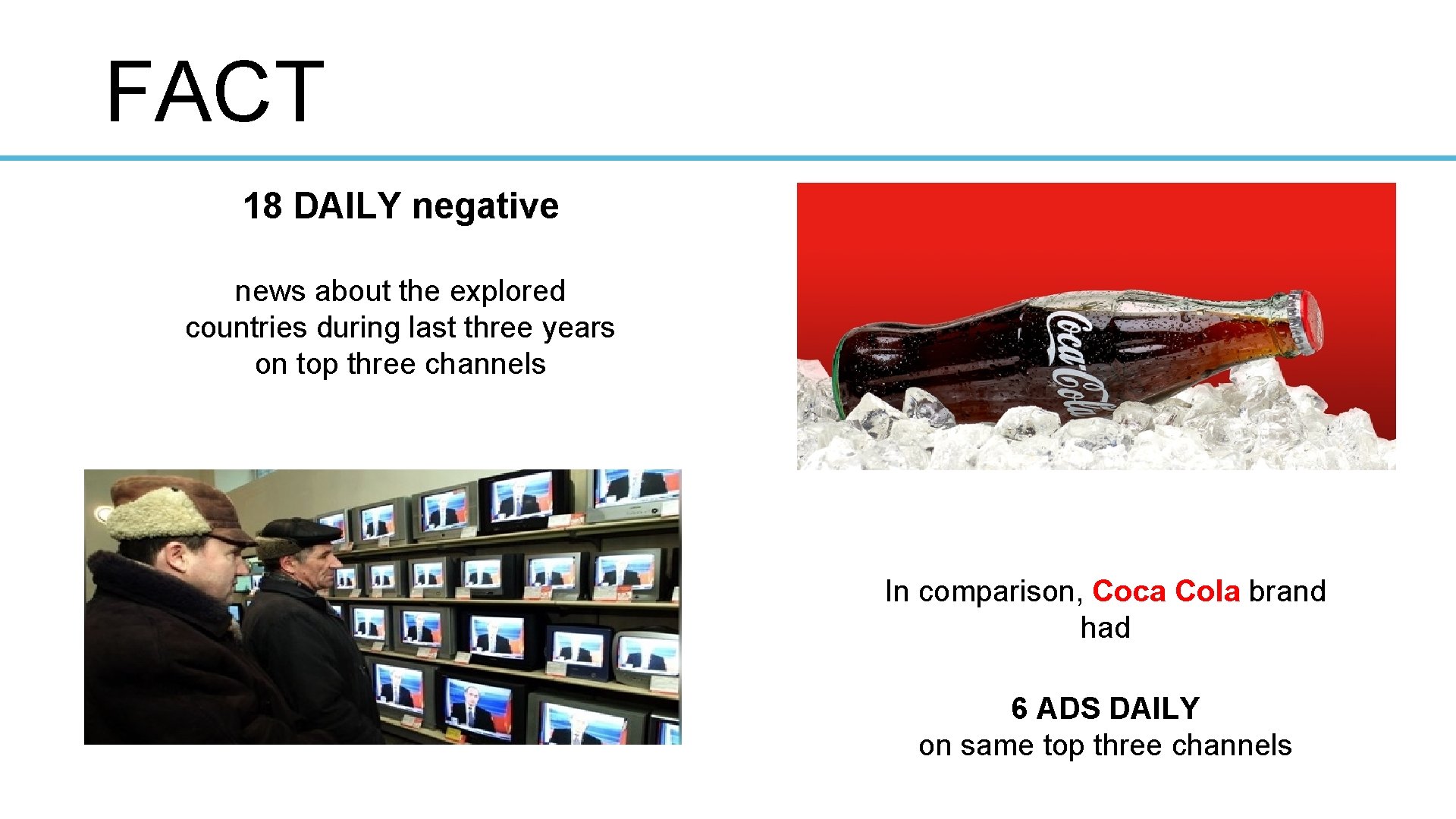 FACT 18 DAILY negative news about the explored countries during last three years on