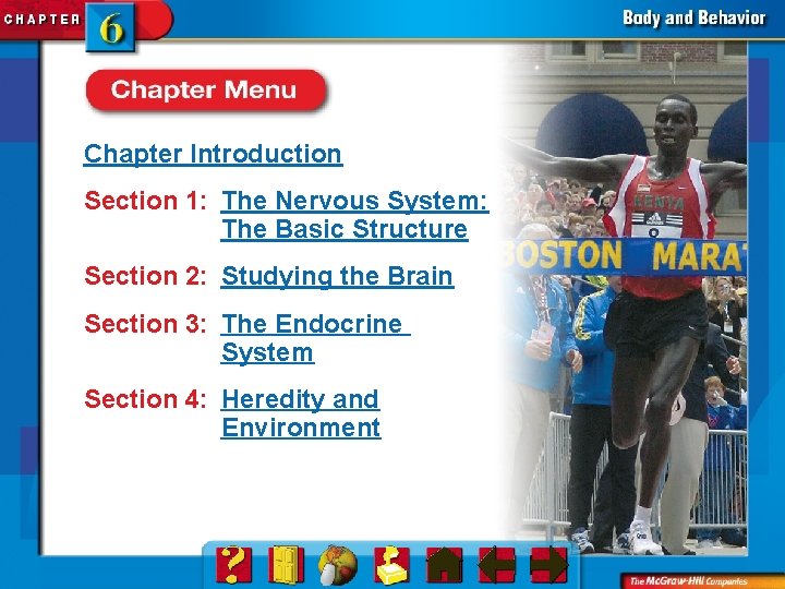 Chapter Introduction Section 1: The Nervous System: The Basic Structure Section 2: Studying the