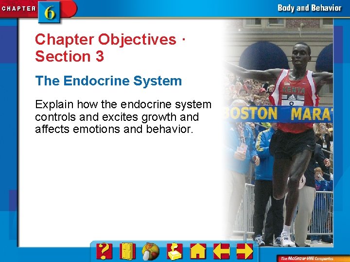 Chapter Objectives · Section 3 The Endocrine System Explain how the endocrine system controls