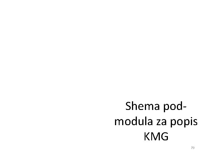 Shema podmodula za popis KMG 79 