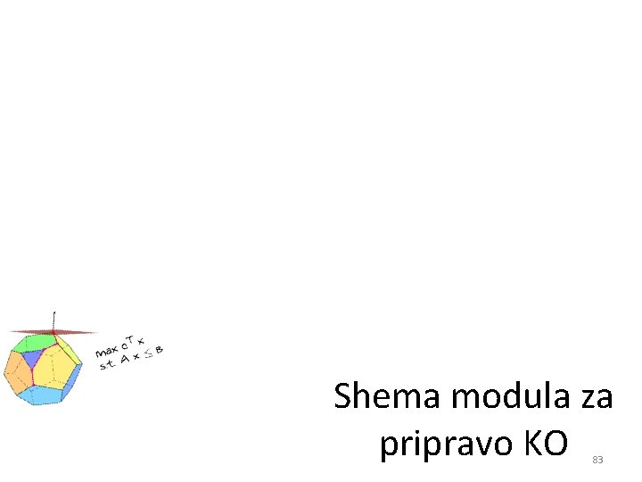 Shema modula za pripravo KO 83 