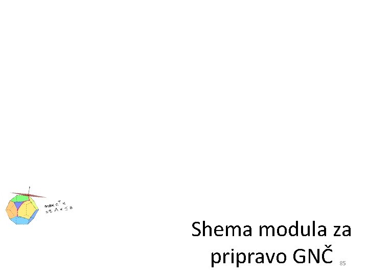 Shema modula za pripravo GNČ 85 