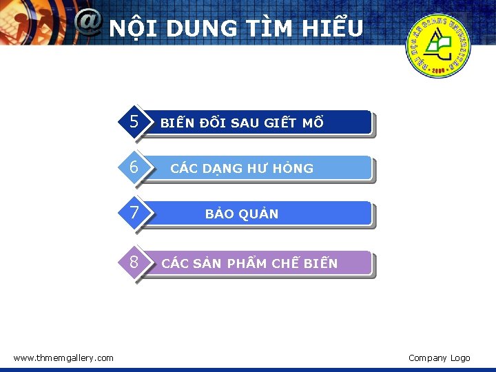 NỘI DUNG TÌM HIỂU 5 BIẾN ĐỔI SAU GIẾT MỔ 6 CÁC DẠNG HƯ