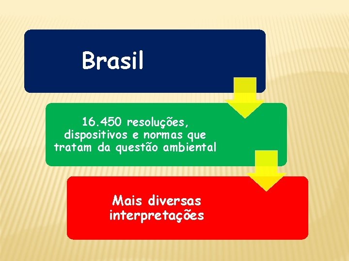 Brasil 16. 450 resoluções, dispositivos e normas que tratam da questão ambiental Mais diversas