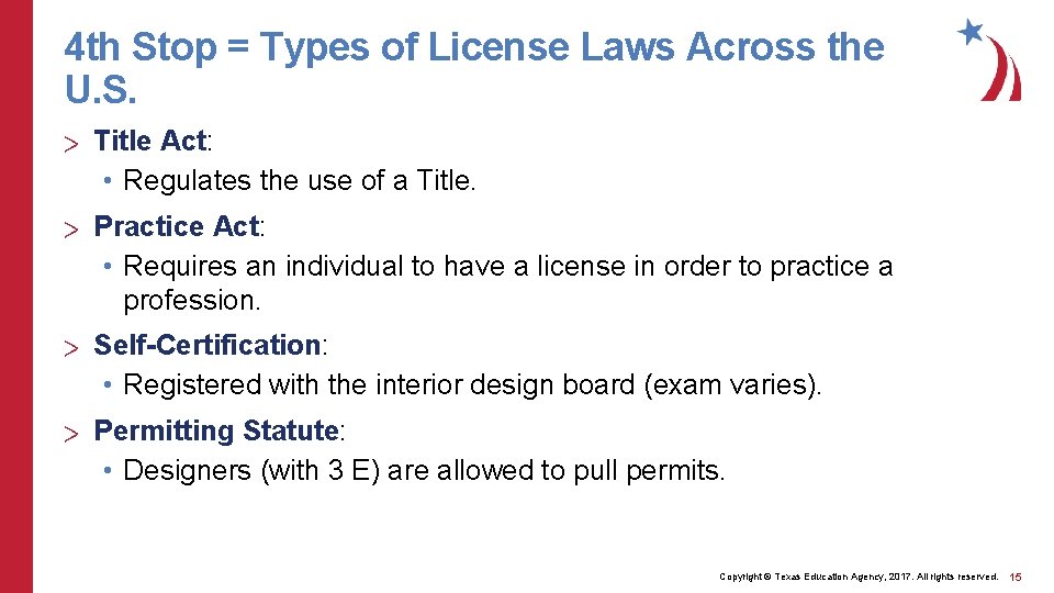 4 th Stop = Types of License Laws Across the U. S. > Title