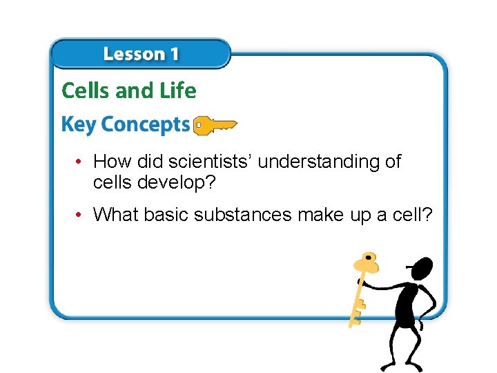 Cells and Life • How did scientists’ understanding of cells develop? • What basic Cells and Life • How did scientists’ understanding of cells develop? • What basic