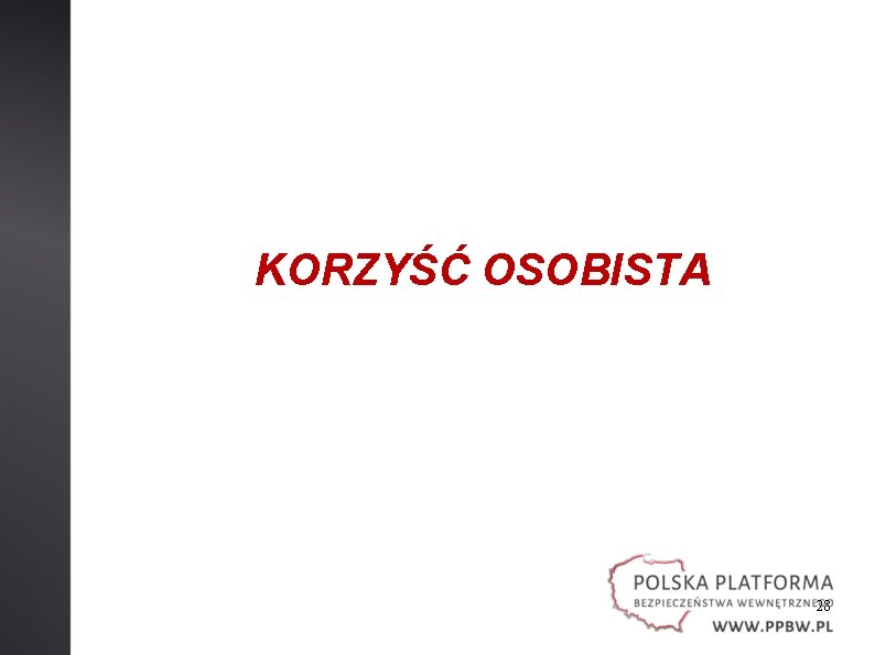 KORZYŚĆ OSOBISTA 28 