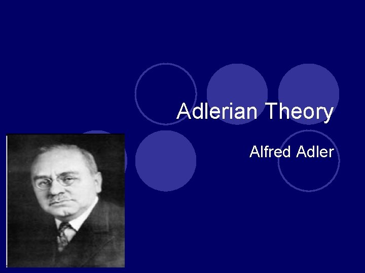 Adlerian Theory Alfred Adler 