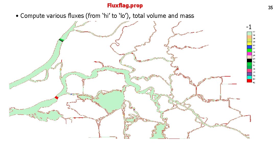 Fluxflag. prop 35 • Compute various fluxes (from ‘hi’ to ‘lo’), total volume and Fluxflag. prop 35 • Compute various fluxes (from ‘hi’ to ‘lo’), total volume and