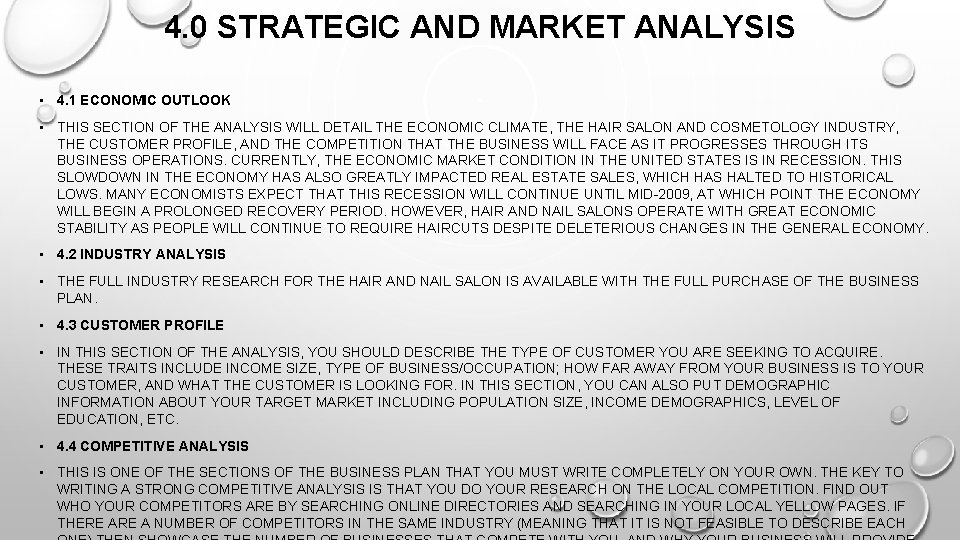 4. 0 STRATEGIC AND MARKET ANALYSIS • 4. 1 ECONOMIC OUTLOOK • THIS SECTION