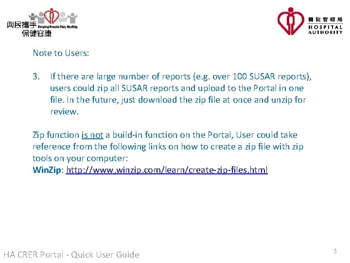 Note to Users: 3. If there are large number of reports (e. g. over Note to Users: 3. If there are large number of reports (e. g. over