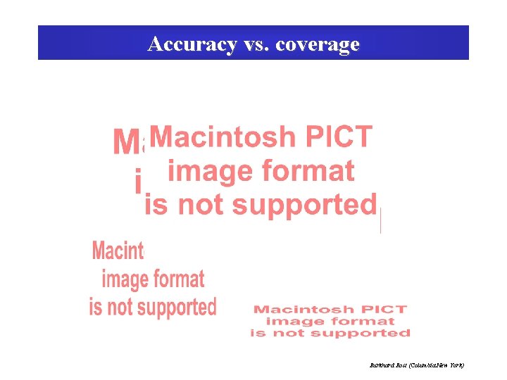 Accuracy vs. coverage Burkhard Rost (Columbia New York) 