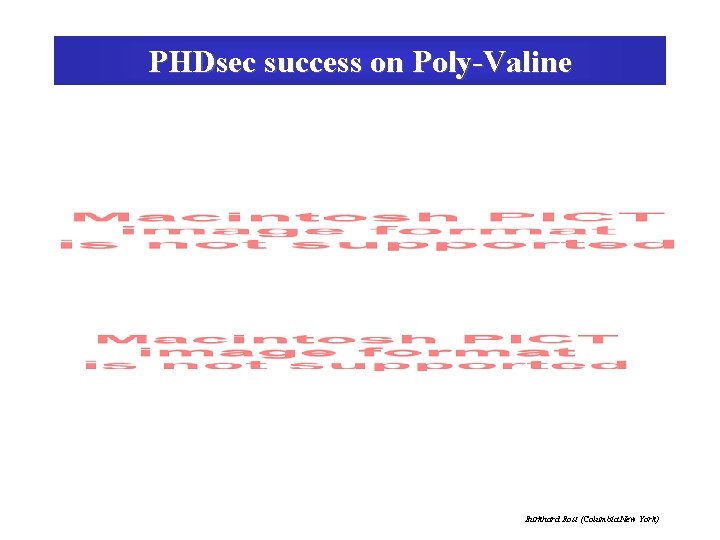 PHDsec success on Poly-Valine Burkhard Rost (Columbia New York) 