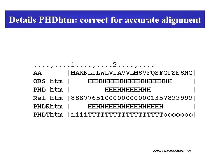 Details PHDhtm: correct for accurate alignment . . , . . 1. . ,