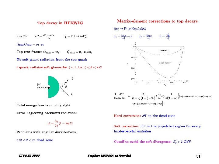 CTEQ SS 2002 Stephen MRENNA Fermilab 51 