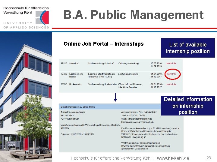 B. A. Public Management Online Job Portal – Internships List of available internship position