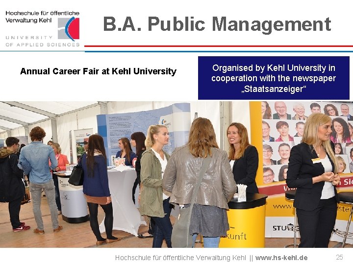 B. A. Public Management Annual Career Fair at Kehl University Organised by Kehl University
