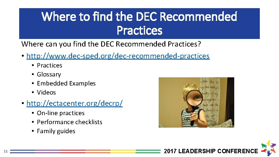 Where to find the DEC Recommended Practices Where can you find the DEC Recommended