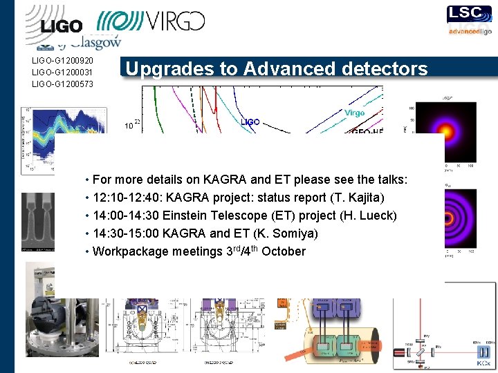 LIGO-G 1200920 LIGO-G 1200031 LIGO-G 1200573 Upgrades to Advanced detectors • For more details